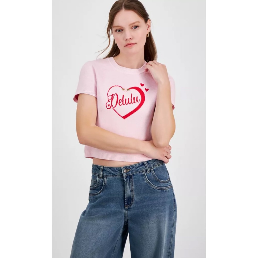 Madden Girl Juniors' Delulu Short-Sleeve‎ Sweater S NEW